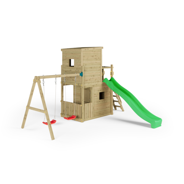 Lofter leget�rn trykimpr�gneret med gr�n rutsjebane