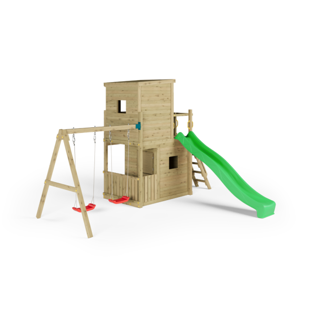 Lofter leget�rn trykimpr�gneret med gr�n rutsjebane