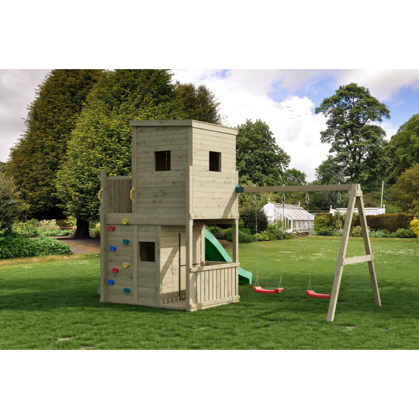 Lofter leget�rn trykimpr�gneret med gr�n rutsjebane