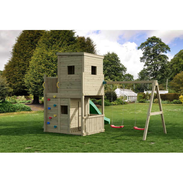 Lofter leget�rn trykimpr�gneret med gr�n rutsjebane