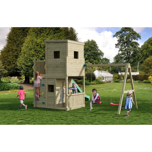 Lofter leget�rn trykimpr�gneret med gr�n rutsjebane