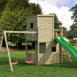 Lofter leget�rn trykimpr�gneret med gr�n rutsjebane