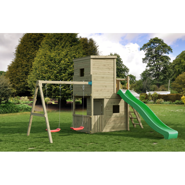 Lofter leget�rn trykimpr�gneret med gr�n rutsjebane