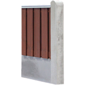 Lodret br�ddehegn i teakmalet trykimpr�gneret gran 189x60cm (90cm over jord)