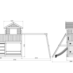 Longstepper leget�rn trykimpr�gneret med gr�n rutsjebane
