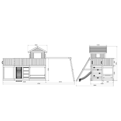 Longstepper  leget�rn trykimpr�gneret med gr�n rutsjebane