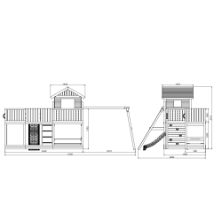 Longstepper  leget�rn trykimpr�gneret med gr�n rutsjebane