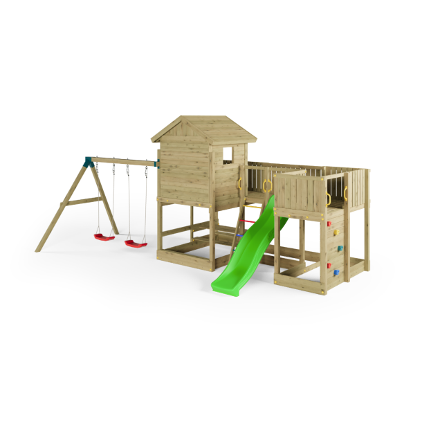 Longstepper  leget�rn trykimpr�gneret med gr�n rutsjebane