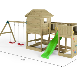 Longstepper leget�rn trykimpr�gneret med gr�n rutsjebane