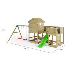 Longstepper  leget�rn trykimpr�gneret med gr�n rutsjebane