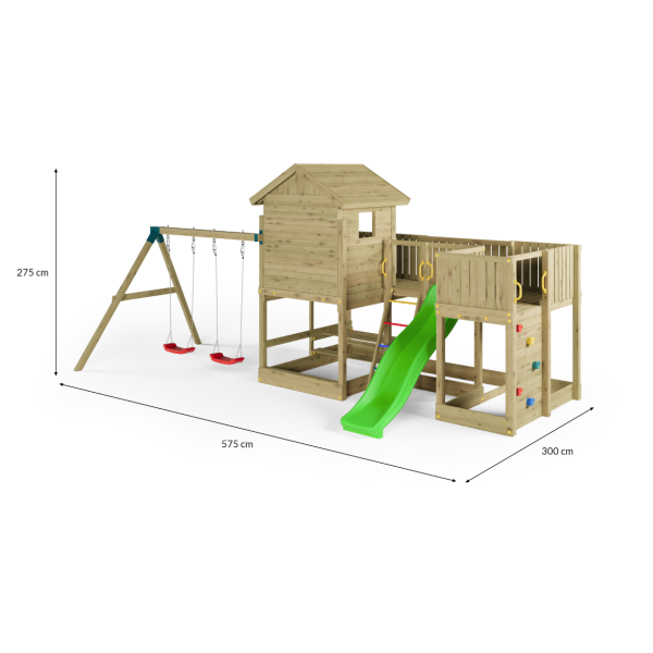 Longstepper leget�rn trykimpr�gneret med gr�n rutsjebane