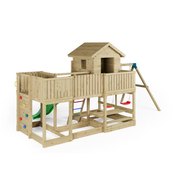 Longstepper leget�rn trykimpr�gneret med gr�n rutsjebane