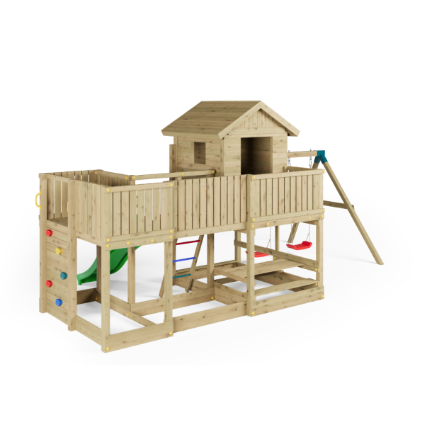 Longstepper  leget�rn trykimpr�gneret med gr�n rutsjebane