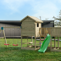 Longstepper leget�rn trykimpr�gneret med gr�n rutsjebane