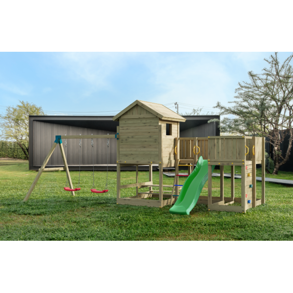 Longstepper leget�rn trykimpr�gneret med gr�n rutsjebane