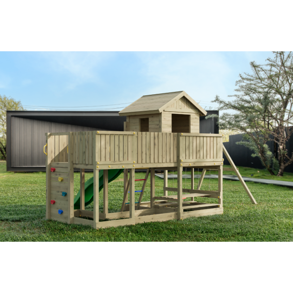 Longstepper leget�rn trykimpr�gneret med gr�n rutsjebane