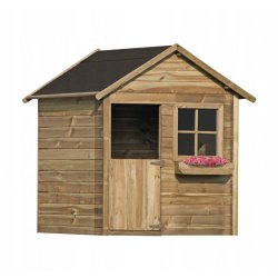 Legehus Mathias  klassisk trlegehus med blomsterkasse og vindue