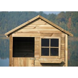 Legehus Mathias  klassisk trlegehus med blomsterkasse og vindue