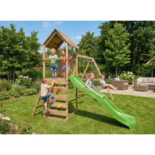 MaxPlay 2.2 leget�rn med to gynges�der, rutsjebane og klatrev�g