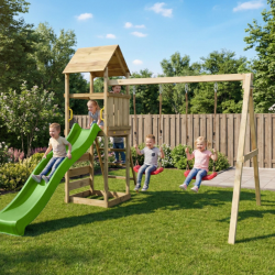 MaxPlay 2.2 leget�rn med to gynges�der, rutsjebane og klatrev�g