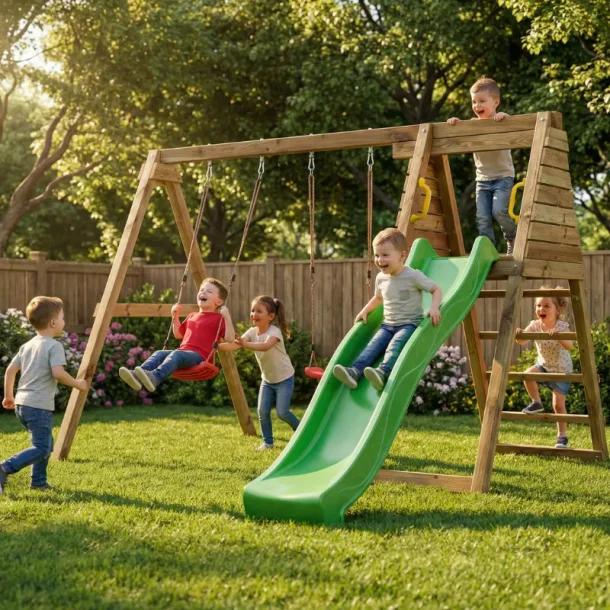 MaxPlay GYM leget�rn trykimpr�gneret med gr�n rutsjebane