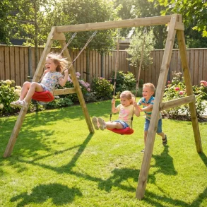 MaxPlay gyngestativ trykimpr�gneret med 2 gynges�der