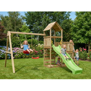 MaxPlay 3.2 leget�rn med to gynges�der, rutsjebane og klatrev�g