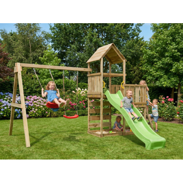 MaxPlay 3.2 leget�rn med to gynges�der, rutsjebane og klatrev�g