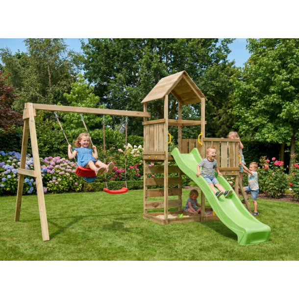 MaxPlay 3.2 leget�rn med to gynges�der, rutsjebane og klatrev�g