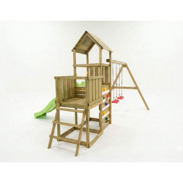 MaxPlay 3.2 leget�rn med to gynges�der, rutsjebane og klatrev�g