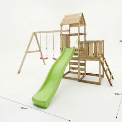 MaxPlay 3.2 leget�rn med to gynges�der, rutsjebane og klatrev�g