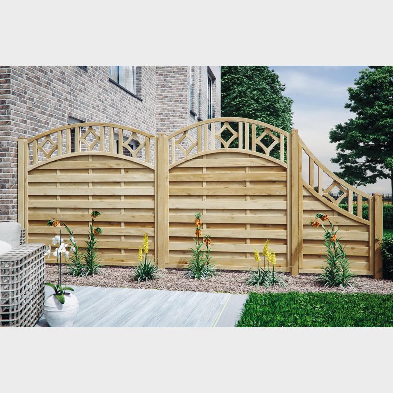 Lrkehegn bue opad i lrk 150x180/161cm - model Mayor