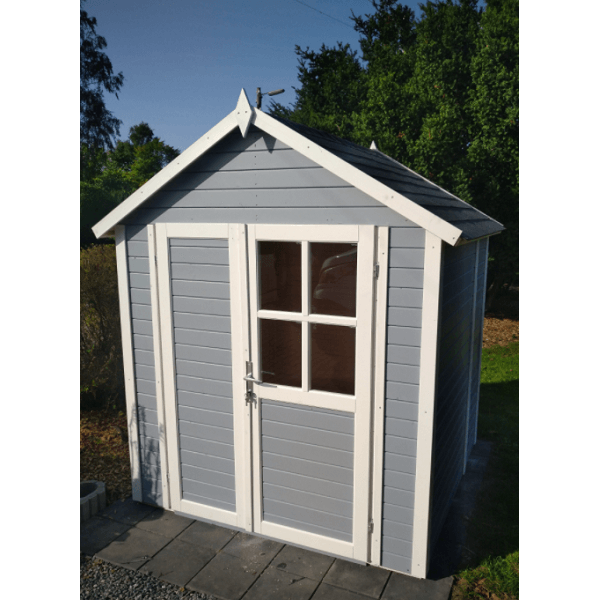 Stuttgart model 1 redskabsskur i grundmalet gr p 3,16m2