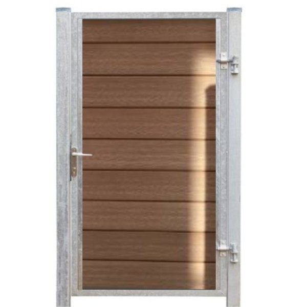 Milano enkeltlge i komposit inkl. stolper 97cm i bredden x den valgte hjde