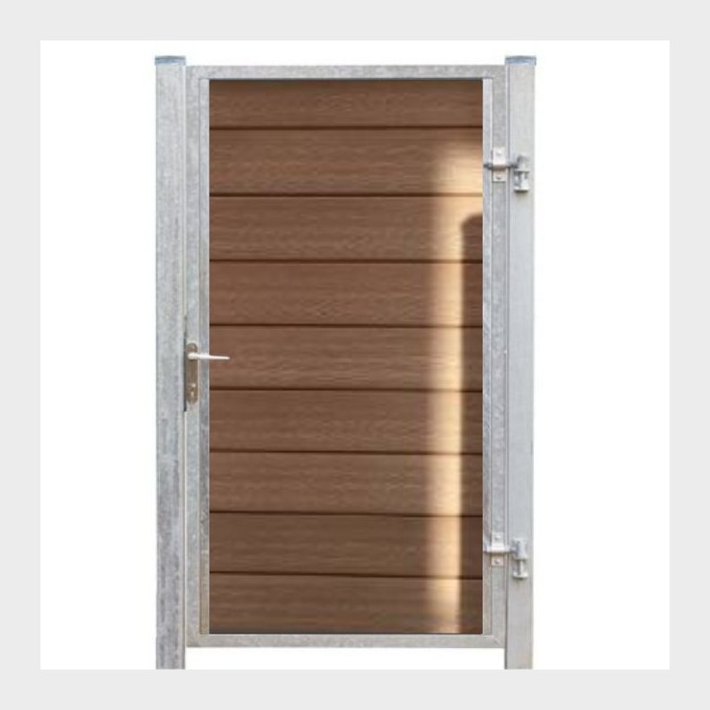 Nice enkeltlge i komposit inkl. stolper 97cm i bredden x den valgte hjde