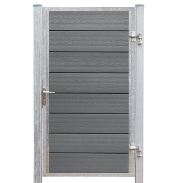 Milano enkeltlge i komposit inkl. stolper 97cm i bredden x den valgte hjde