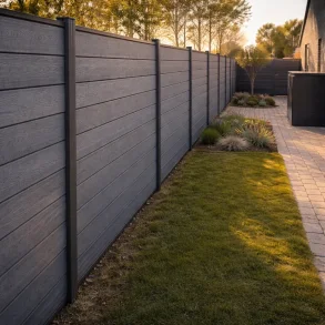 Milano komposithegn med antracitte alustolper - komplet s�t inkl. tilbeh�r - Guldklasse