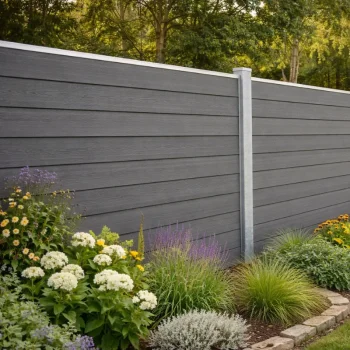 Milano komposithegn med galvaniserede st�lstolper - Guldklasse