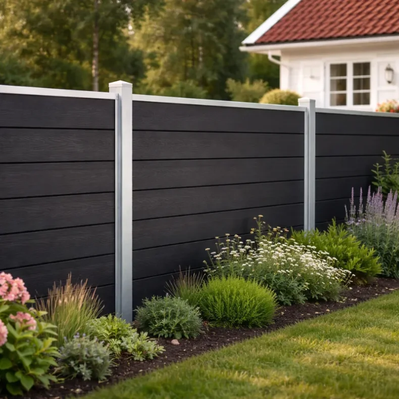 Milano komposithegn med galvaniserede st�lstolper - Guldklasse