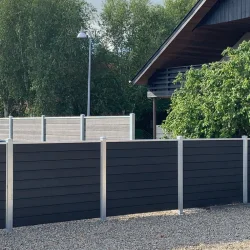 Milano komposithegn med galvaniserede stålstolper - Guldklasse