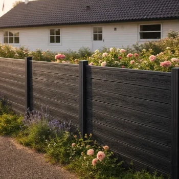 Milano komposithegn med antracitte alustolper - komplet s�t inkl. tilbeh�r - Guldklasse