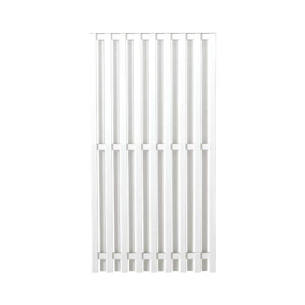 Nagano hegn i grundmalet hvid 90x180cm (BxH)