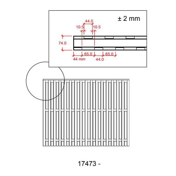 Nagano hegn i grundmalet hvid 180x140cm (BxH)