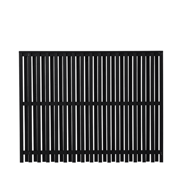 Nagano hegn i grundmalet sort 180x140cm (BxH)