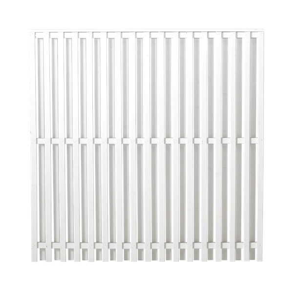 Nagano hegn i grundmalet hvid 180x180cm (BxH)
