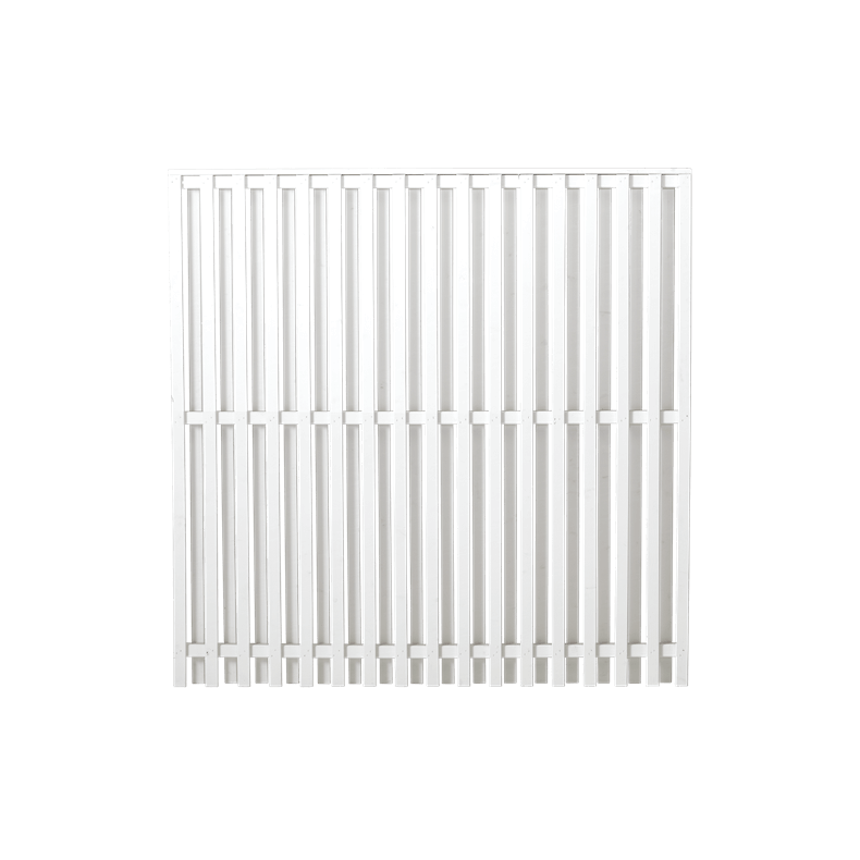 Nagano hegn i grundmalet hvid 180x180cm (BxH)