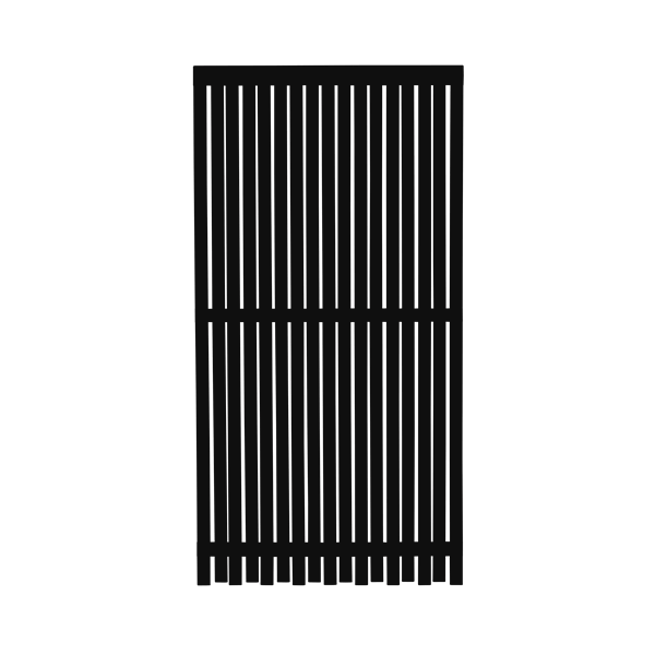 Nagano hegn i grundmalet sort 90x180cm (BxH)
