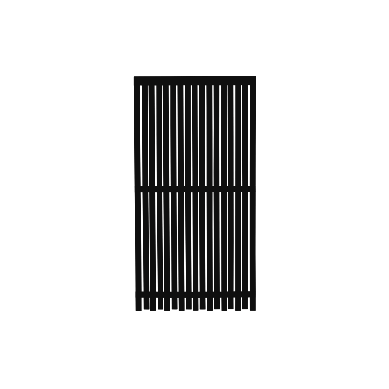 Nagano hegn i grundmalet sort 90x180cm (BxH)