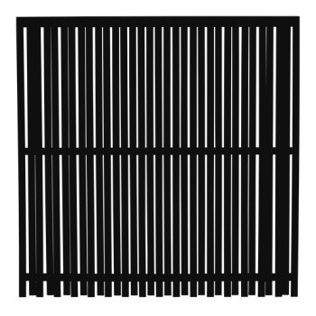 Nagano hegn i grundmalet sort 180x180cm (BxH)