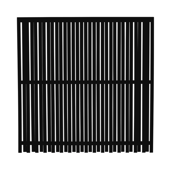 Nagano hegn i grundmalet sort 180x180cm (BxH)